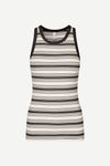 slight racerback tank top with black and white stripes from samsoe 