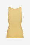 yellow round neck sleeveless tank  rear view from Samsoe Samsoe