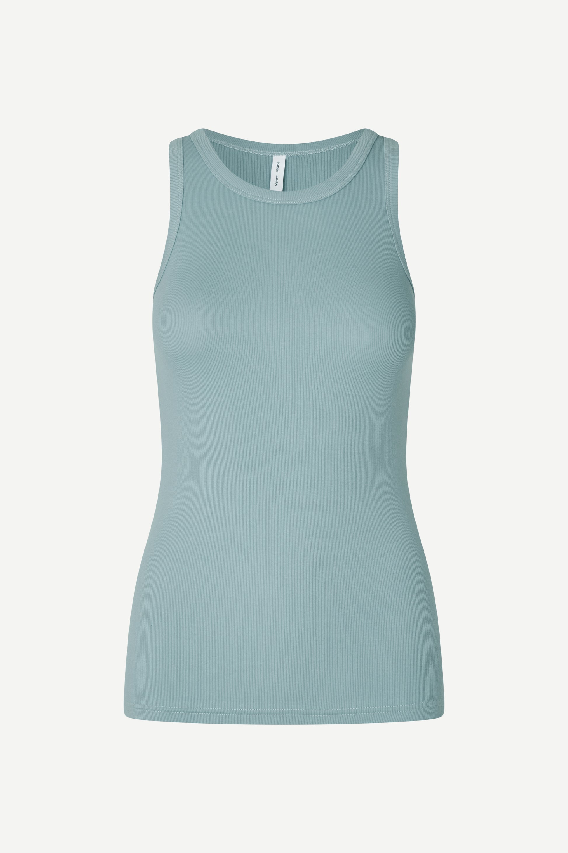 Duck egg blue round neck sleeveless tank from Samsoe Samsoe