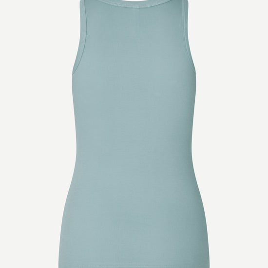 blue round neck sleeveless tank  rear from Samsoe Samsoe