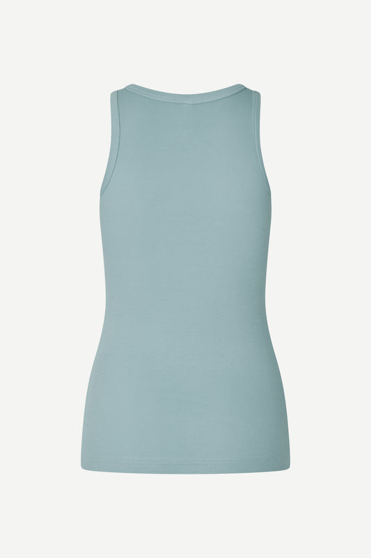 blue round neck sleeveless tank  rear from Samsoe Samsoe