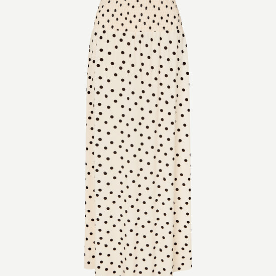 polka dot shirred waist mid length skirt from samsoe
