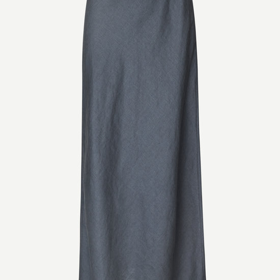 long blue slip skirt from samsoe