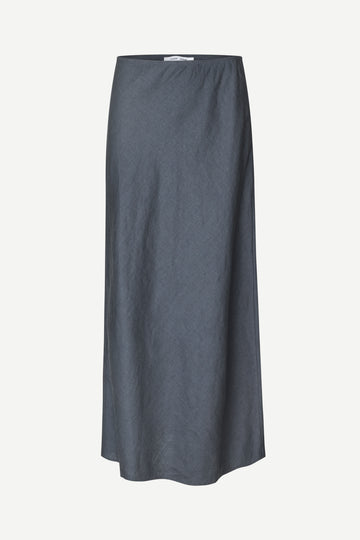 long blue slip skirt from samsoe