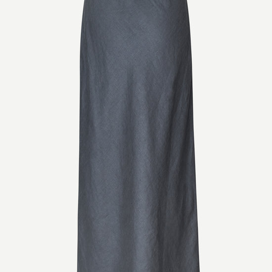 long blue slip skirt from samsoe rear 