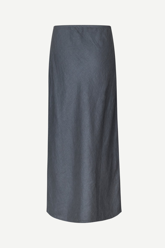 long blue slip skirt from samsoe rear 