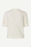 round neck short sleeve white cardigan from samsoe rear 