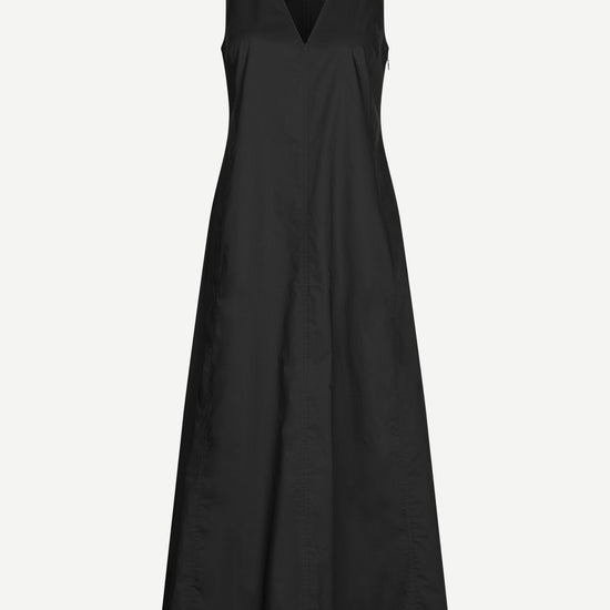 v neck sleeveless a line black dress from samsoe