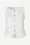 cowl neck sleeveless white waistcoat from samsoe