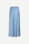 mid length elasticated waist slip skirt in light blue from samsoe rear