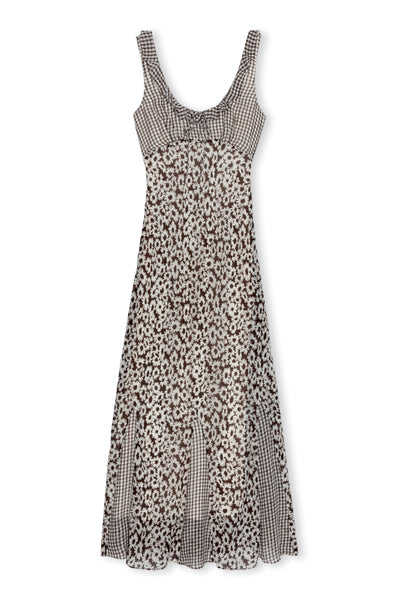 Dahlia Dress Espresso Daisy Gingham – Sass & Edge