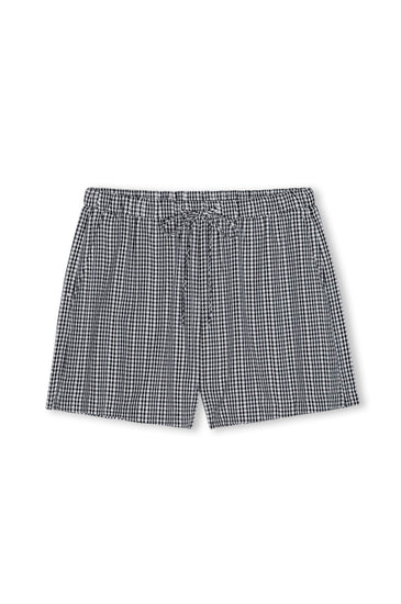 black gingham shorts with drawstring waist from rails