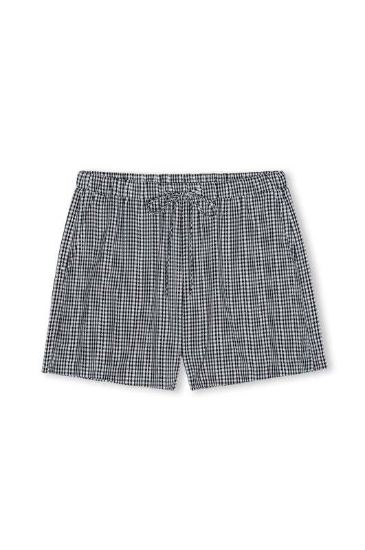 black gingham shorts with drawstring waist from rails