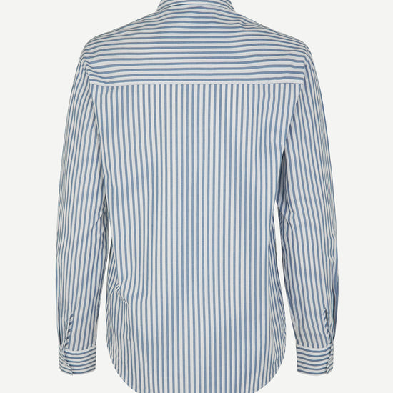 blue and white stripe shirt from samsoe rear