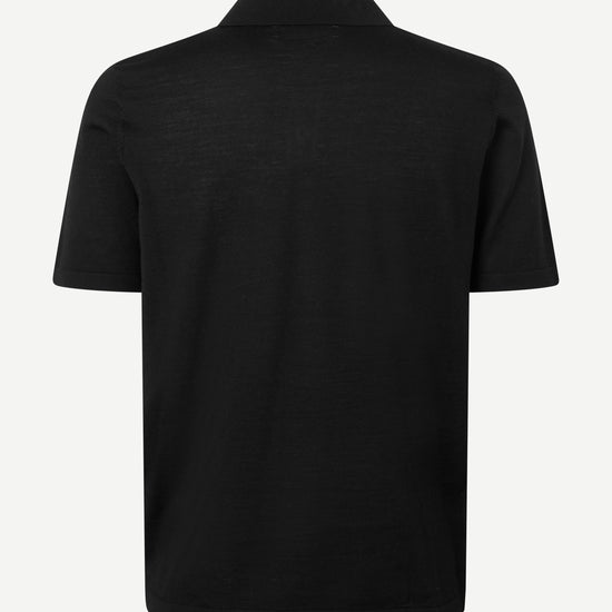 Black polo shirt on a white background from Samsoe Samsoe