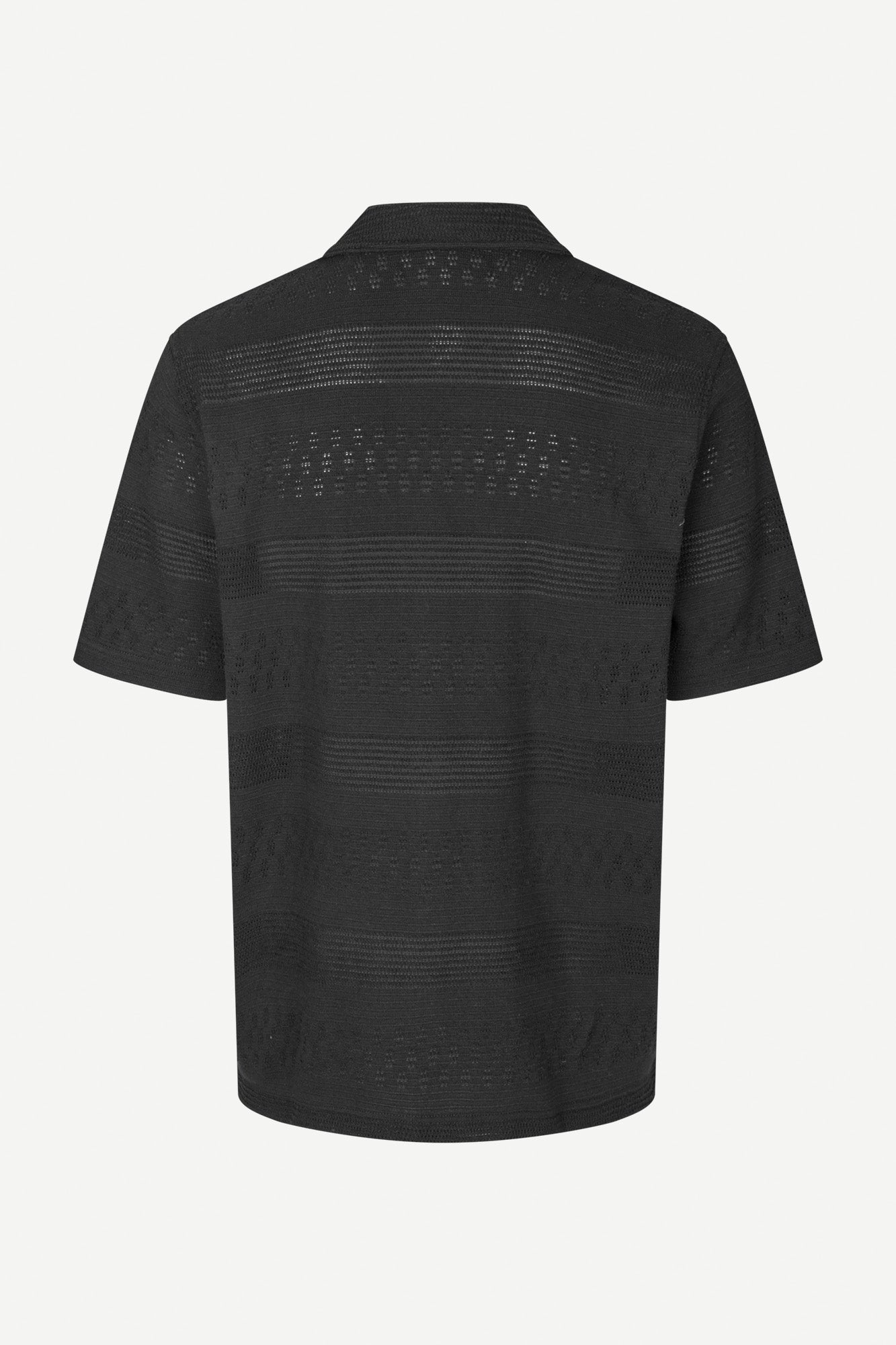 Black textured shirt on a white background