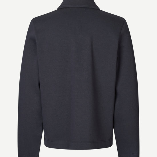 Navy blue jacket on a white background