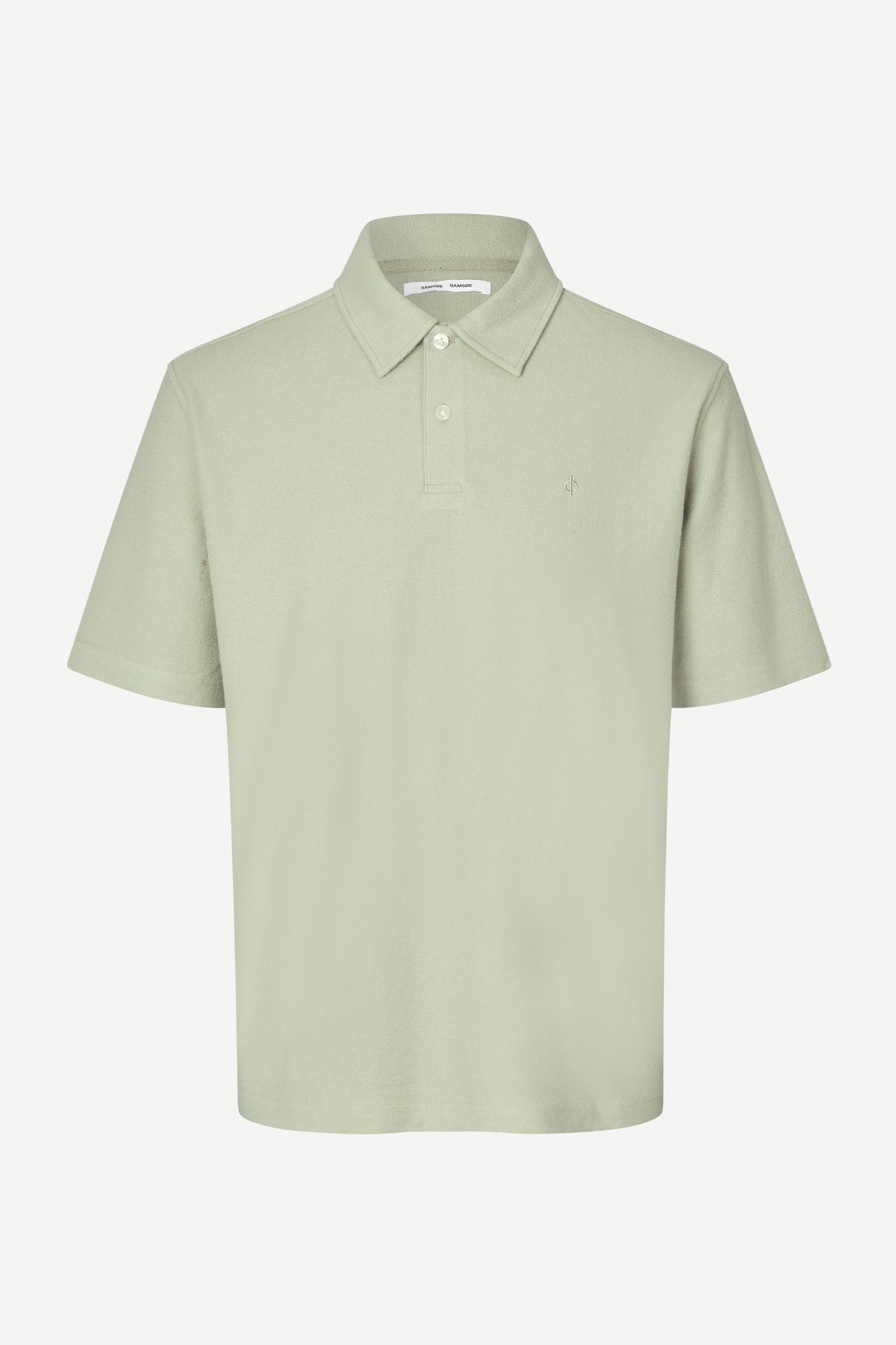 Light green polo shirt on a white background