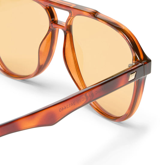 close up of a sunglass lense