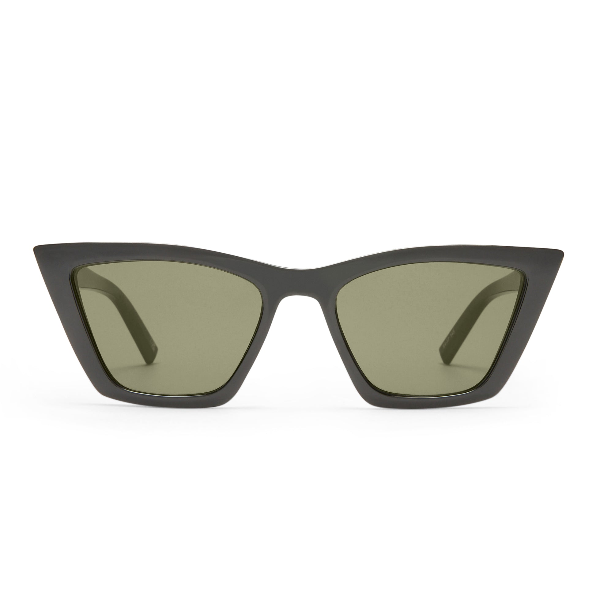 Black sunglasses by Le Specs on a white background front view