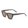 Tortoise shell Le Specs sunglasses on a white background side view