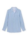 Blue and white Rails striped shirt on a white background