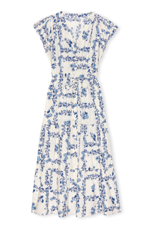 White Rails dress with blue floral pattern on a white background