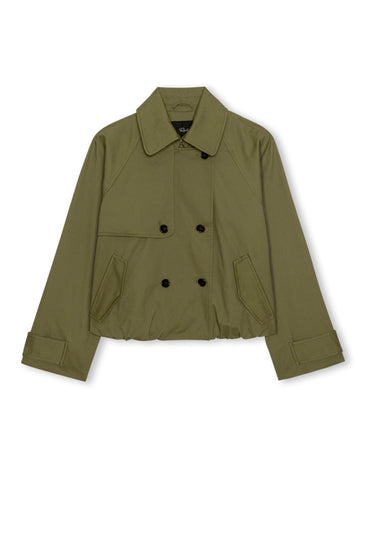Double breasted green jacket