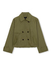 Double breasted green jacket