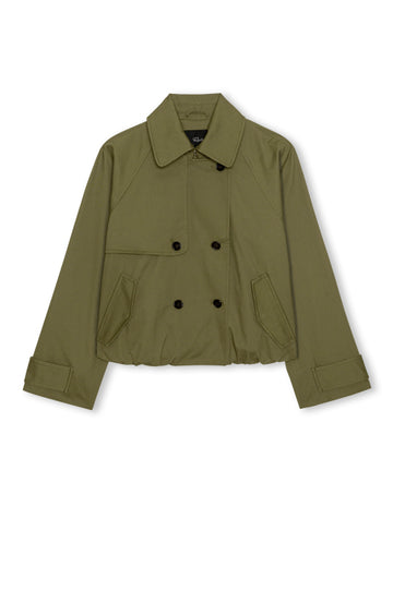 Double breasted green jacket