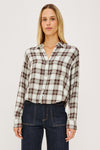 checked shsirt in super soft flannel worn with blue denim