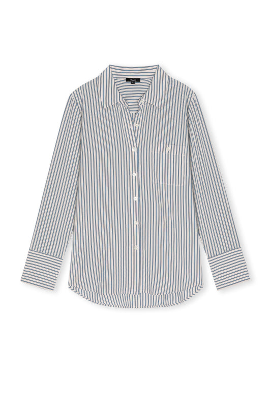 striped shirt with long sleeves