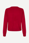 Red sweater on a white background