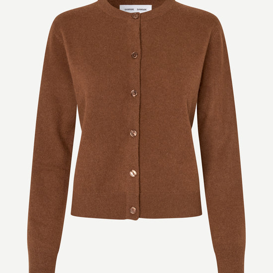 Brown cardigan on a white background