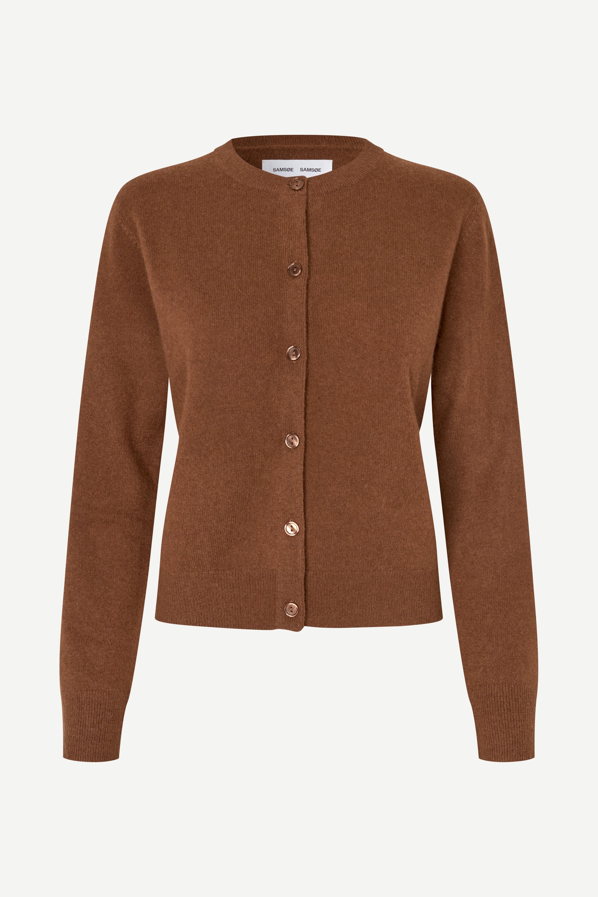 Brown cardigan on a white background