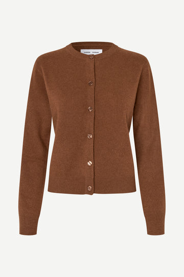 Brown cardigan on a white background