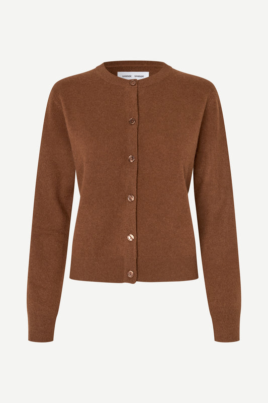 Brown cardigan on a white background