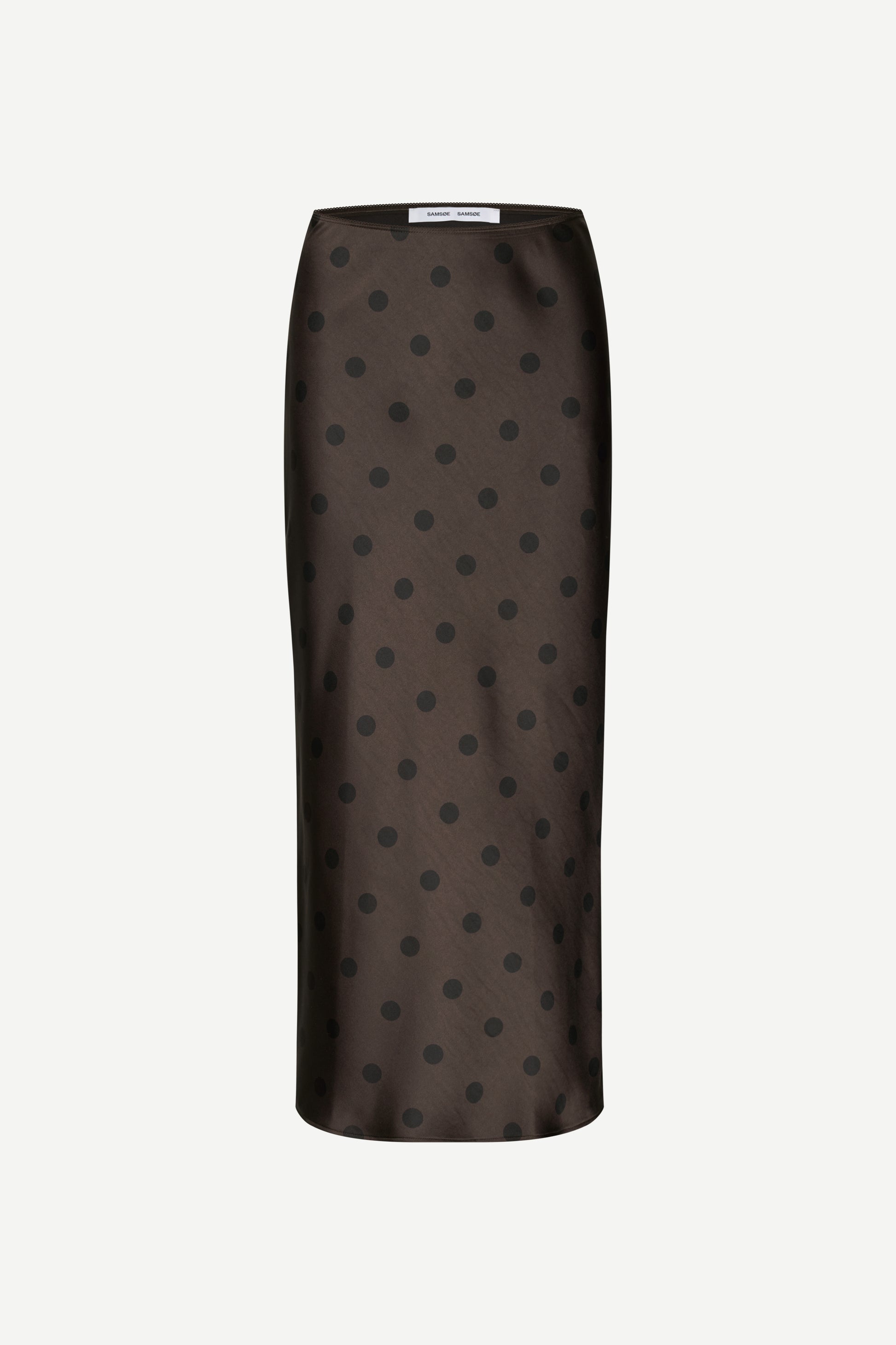 Black polka dot skirt on a white background
