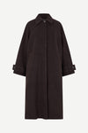 Dark brown coat on a white background