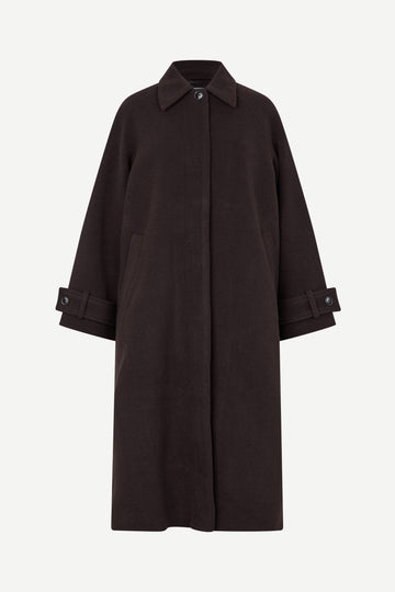 Dark brown coat on a white background