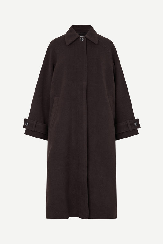 Dark brown coat on a white background