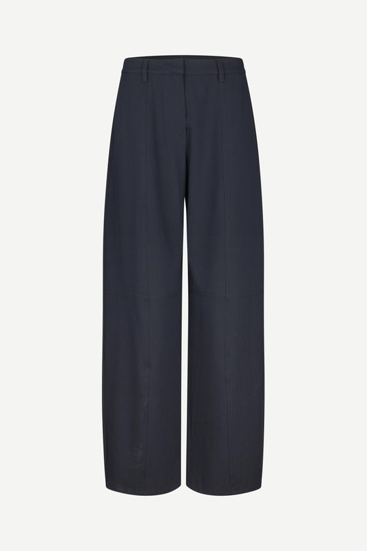 navy wide-leg pants on a white background