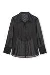 Black organza shirt on a white background