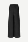 Black wide-leg pants on a white background