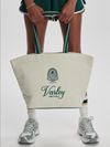 Cream and green holdall from Varley