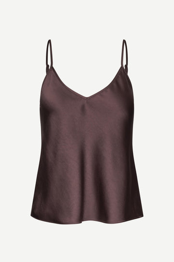 spaghetti strap v neck burgundy cami from samsoe samsoe 