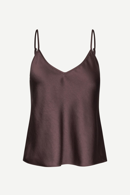 spaghetti strap v neck burgundy cami from samsoe samsoe 