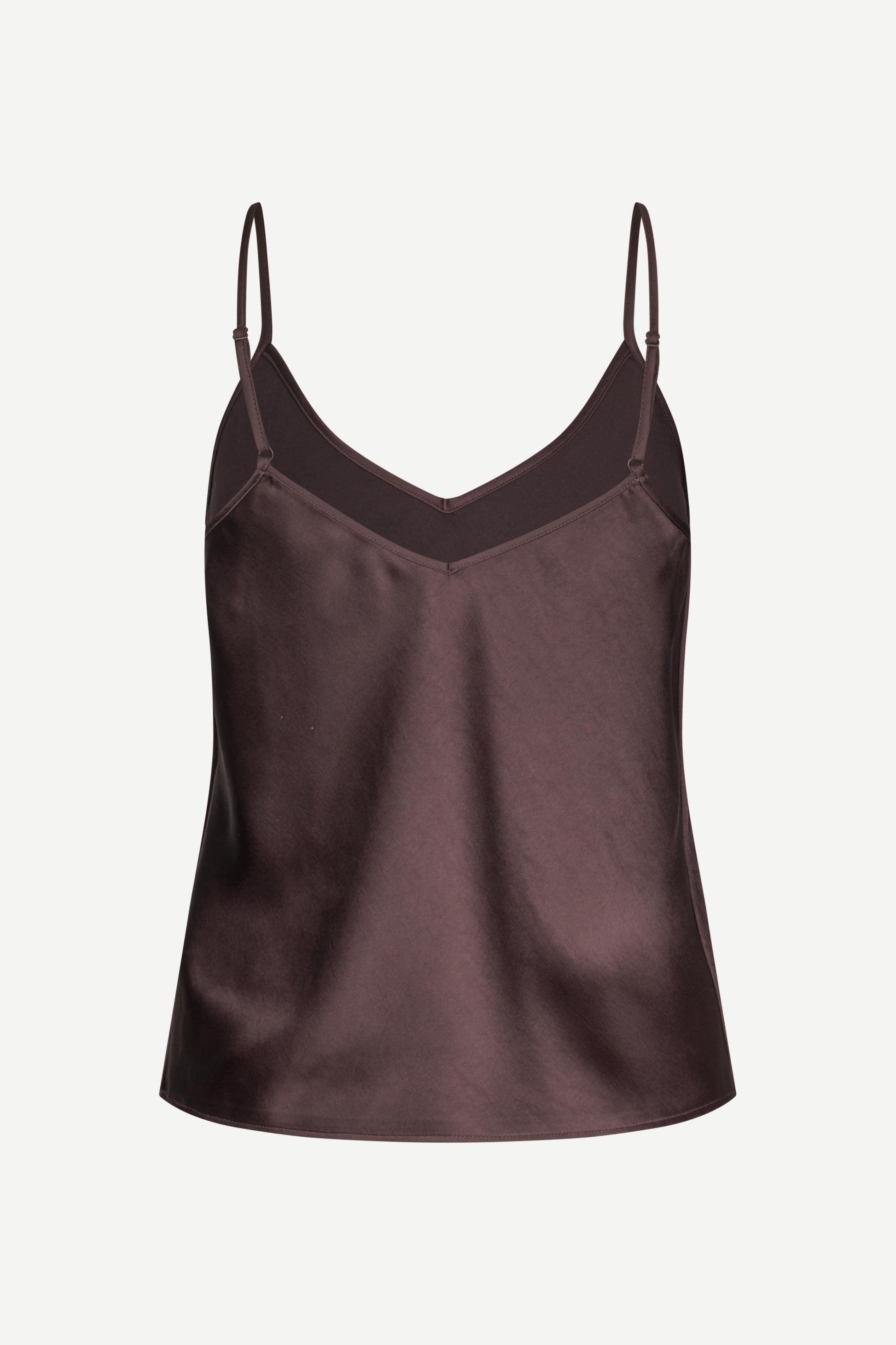 spaghetti strap v neck burgundy cami from samsoe samsoe  rear view