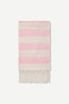 Striped mohair blend scarf