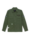 Khaki green military inspired shirt